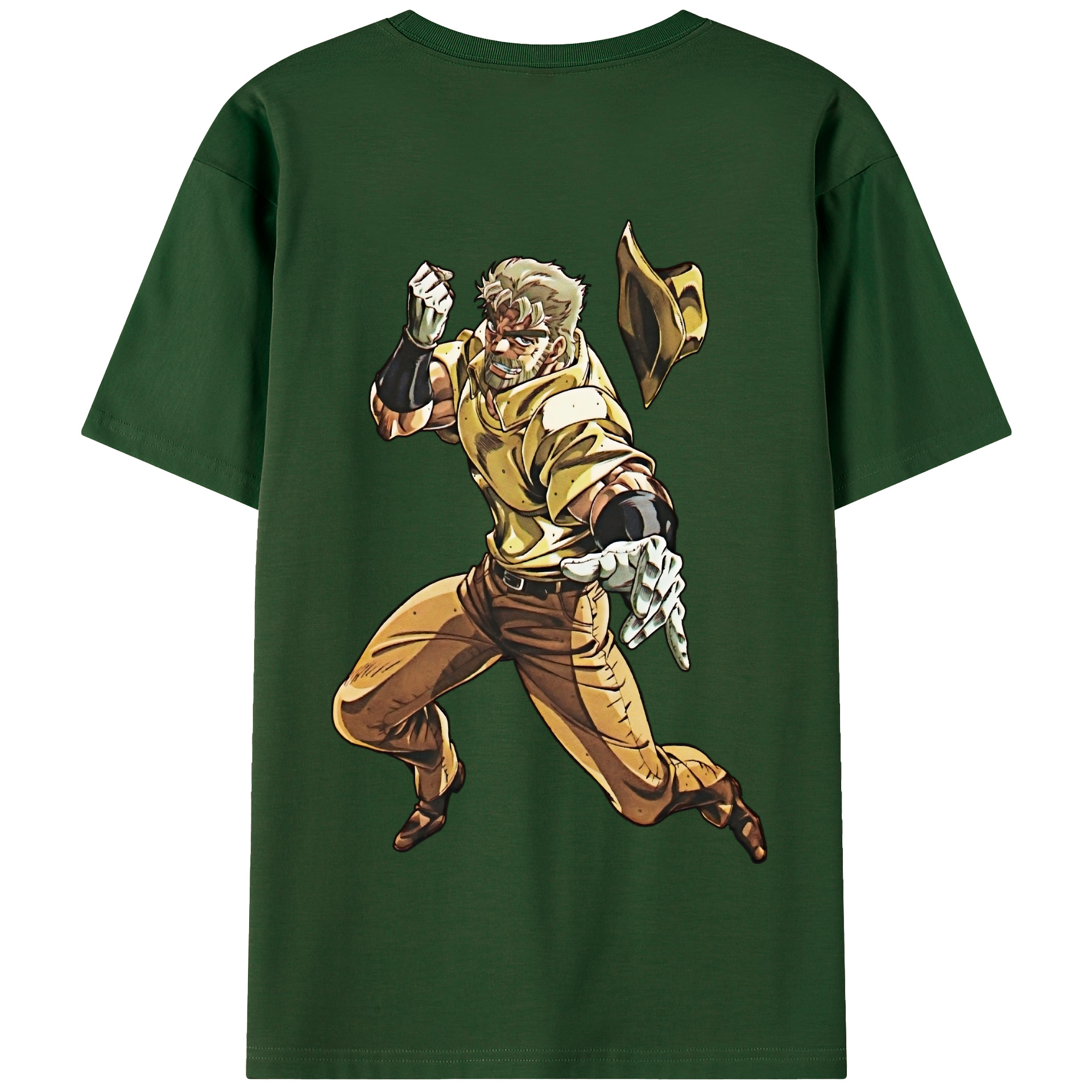 （画像用） ジョジョの奇妙な冒険 ジョセフ?ジョースター JoJo's Bizarre Adventure Joseph Joestar 綿100％半袖Tシャツ（背面プリント）